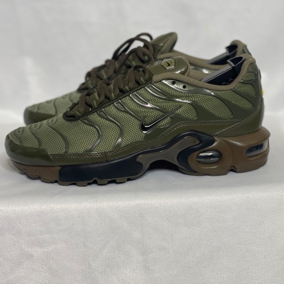 PRE OWNED!!! SIZE 7 NIKE AIRMAX PLUS "OLIVE CARGO" (GS) ORIGINAL RELEASE!!!!!! - Picture 7 of 16